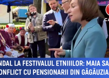 Scandal la Festivalul Etniilor, Maia Sandu, în conflict cu pensionarii din Găgăuzia