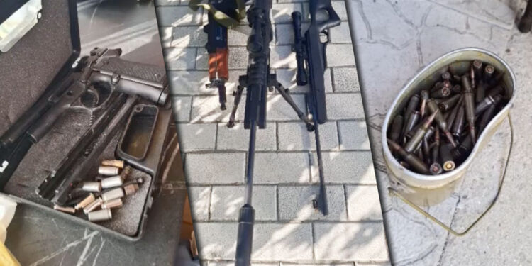 Arsenal descoperit la Cimișlia: arme, muniții și obiecte similare unei mine antitanc