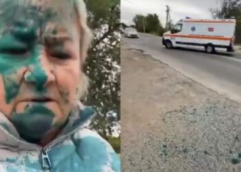 Galbenul – în verde. O cunoscută susținătoare a PAS, stropită cu verde de Briliant |VIDEO