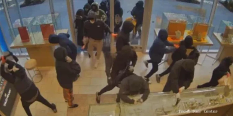 Jaf armat de un milion de dolari într-un magazin din California