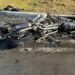 Motocicletă în flăcări după un impact violent la Sîngerei