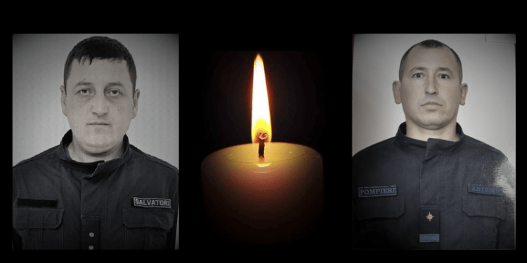 Doi pompieri din Telenești, decedați într-un accident rutier, omagiați de șefa statului