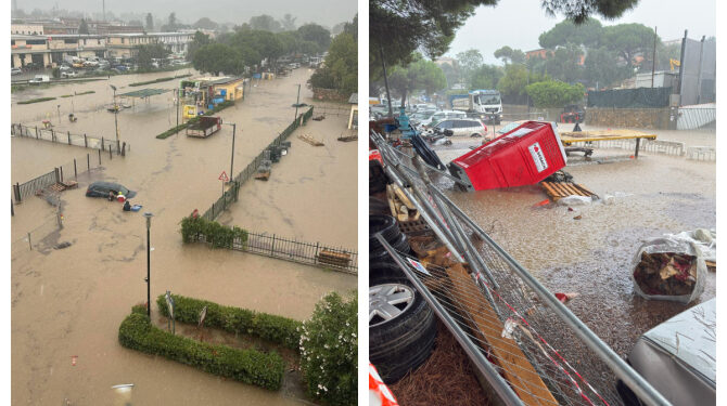 Inundații devastatoare în Italia: Insula Elba izolată, sute de persoane blocate, pagube uriașe