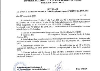 Primarul Orheiului: „Excluderea reprezentanților primăriei din birourile electorale este o pregătire pentru falsificări”
