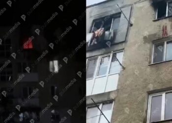 Бельцы: Молодой мужчина, предположительно, выпрыгнул из окна пятого этажа, чтобы спастись от огня