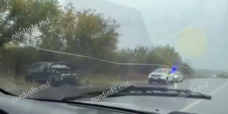 Авария в Сынжерее. Водительница не адаптировала скорость к дорожным условиям