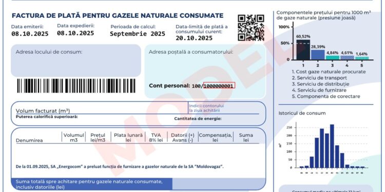 Молдаване больше не будут получать счета от Moldovagaz. Поставка и выставление счетов за газ переходят к Energocom
