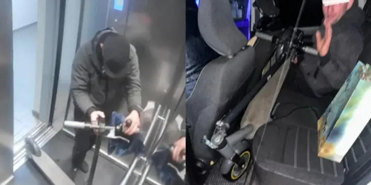 Неудачная попытка: мужчина украл электросамокат из подъезда столичной многоэтажки, но был быстро пойман