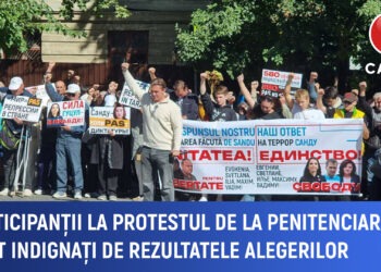 Participanții la protestul de la Penitenciarul 13 sunt indignați de rezultatele alegerilor