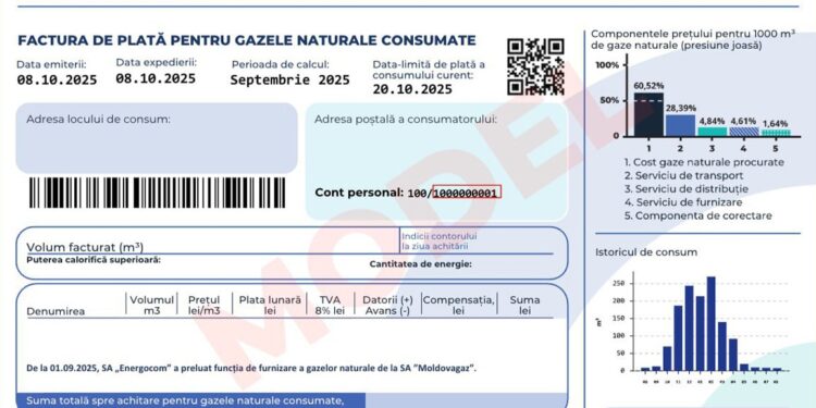 Facturile pentru gaz vor veni de la „Energocom”. Ce se schimbă pentru consumatori