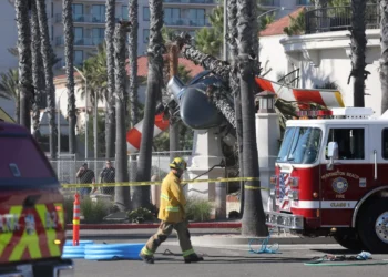 Cinci răniți după ce un elicopter s-a prăbușit peste palmierii din fața unui hotel din California