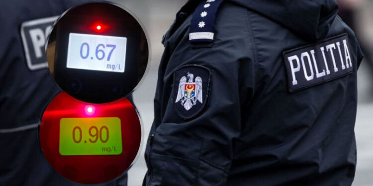 Patru șoferi prinși băuți la volan în nordul țării