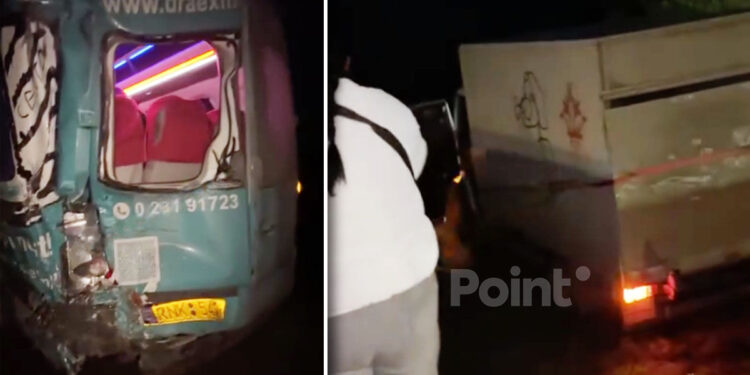 Un microbuz cu pasageri s-a lovit grav cu un camion la Sângerei