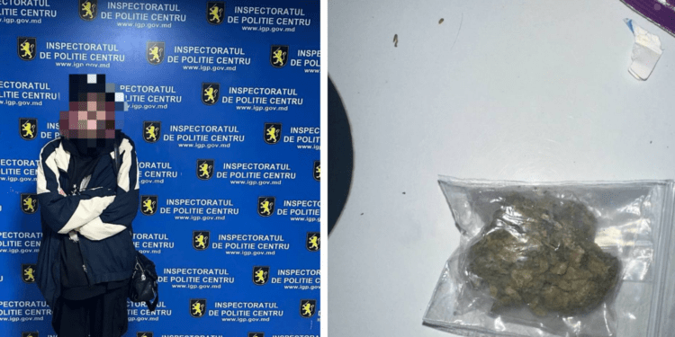 Tânără de 18 ani, prinsă cu substanțe interzise în centrul Capitalei. Carabinierii au intervenit prompt