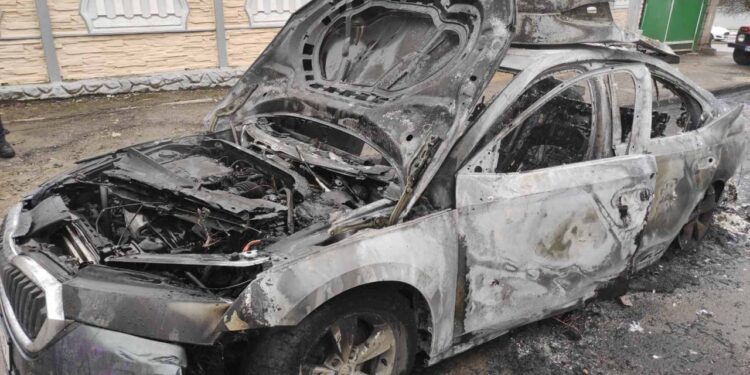 Огненное ЧП в Кагуле: на ходу вспыхнул и почти полностью сгорел автомобиль
