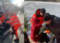 Incident pe un lac înghețat din Chișinău: Un bărbat a suportat traumatism, în timp ce patina