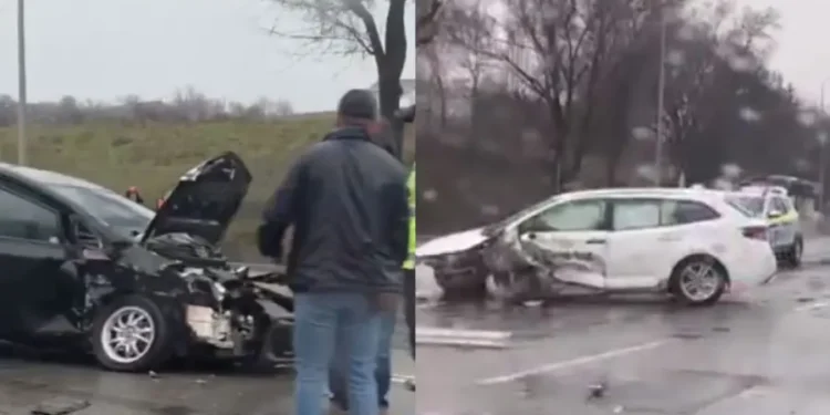 Серьезное ДТП в Сынжере: столкнулись три автомобиля, три человека госпитализированы