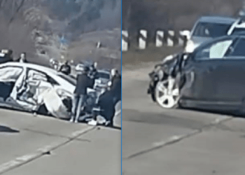 Accident grav la Strășeni: Trei mașini, boțite după ce un șofer a încălcat regulile de circulație