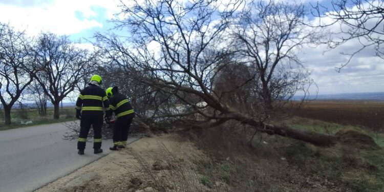 Вмешательство спасателей и пожарных ГИЧС после усиления ветра