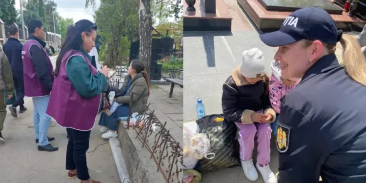 Более 30 семей с детьми, занимавшихся попрошайничеством, выявлены на кладбищах столицы