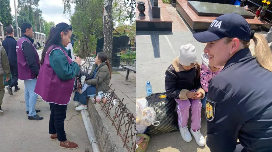 Более 30 семей с детьми, занимавшихся попрошайничеством, выявлены на кладбищах столицы