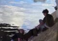 В Париже прохожие толпой спасли собаку, упавшую в Сену