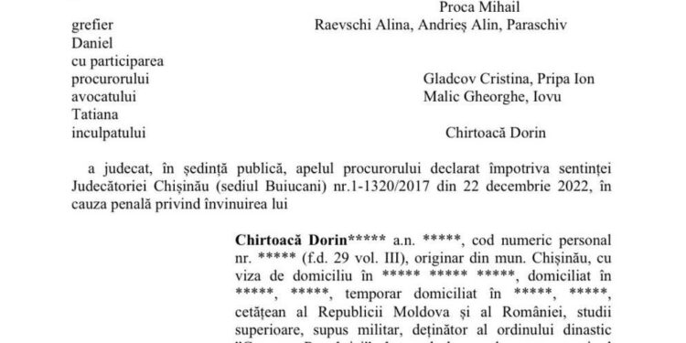 Dorin Chirtoacă rămâne achitat în dosarul parcărilor cu plată: Curtea de Apel a respins apelul procurorilor